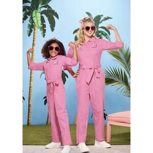 Barbie Girls Pink Power Jumpsuit Spirit Halloween Costume Size M
